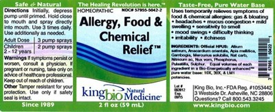 Image Of Label (Allergy Food And Chemical Relief)